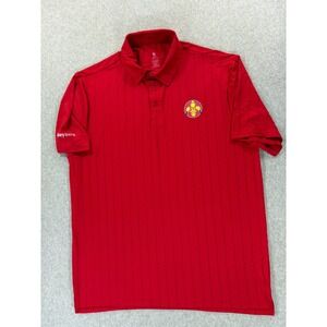 St Louis Cardinals Fleur De Lis Screened Logo Baseball Polo Shirt (Men's XL) Red